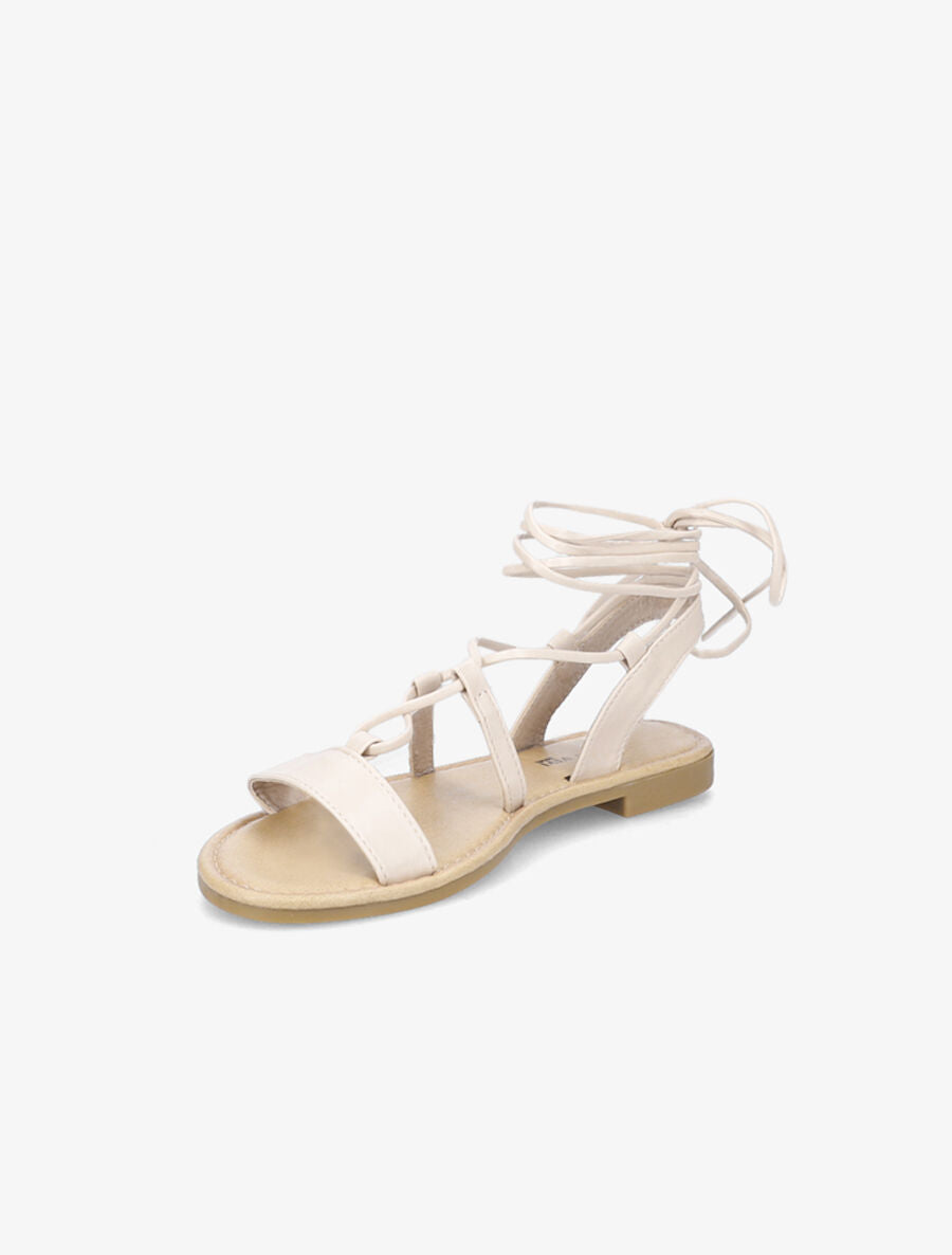 Nu-pieds à liens - Beige - 2