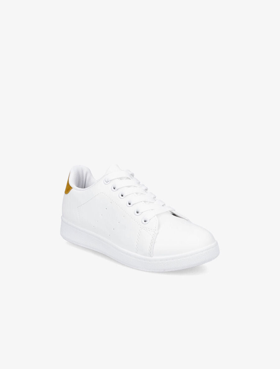 Sneakers à contrefort en suédine - Jaune moutarde - 2