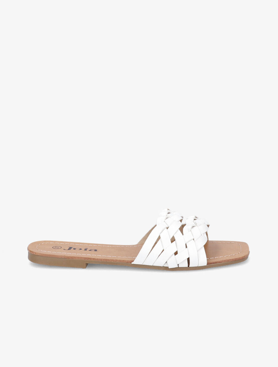 Claquettes à ganses tressées - Blanc - 6