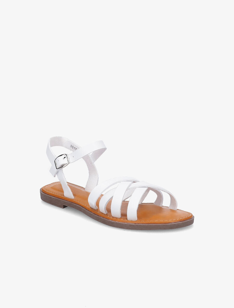 Nu-pieds à ganses entrelacées - Blanc - 3