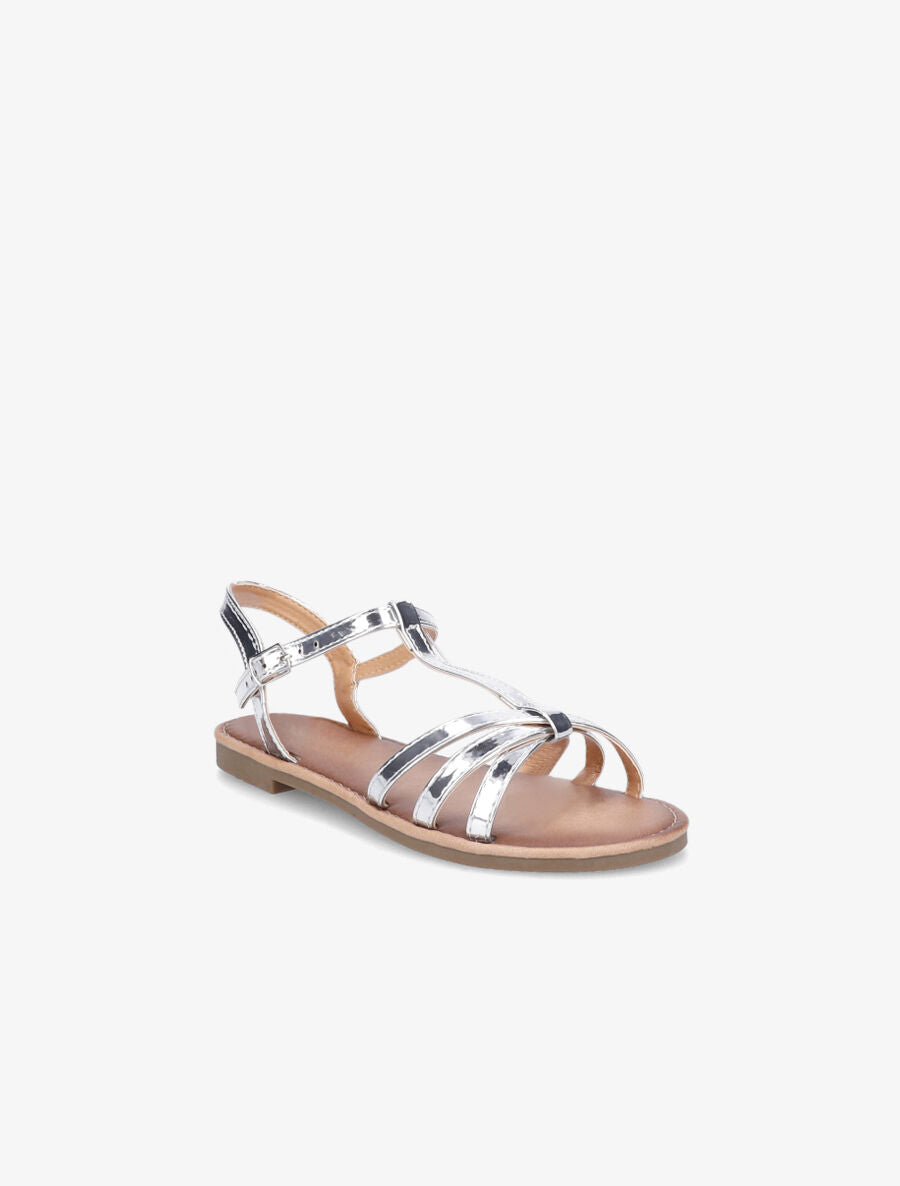 Nu-pieds vernis croisés - Argent - 2