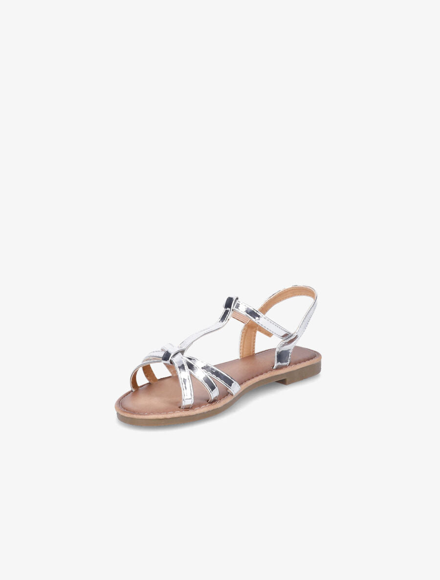 Nu-pieds vernis croisés - Argent - 3