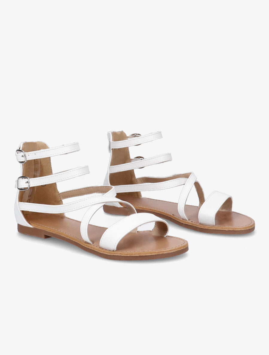 Nu-pieds à brides croisées - Blanc - 4