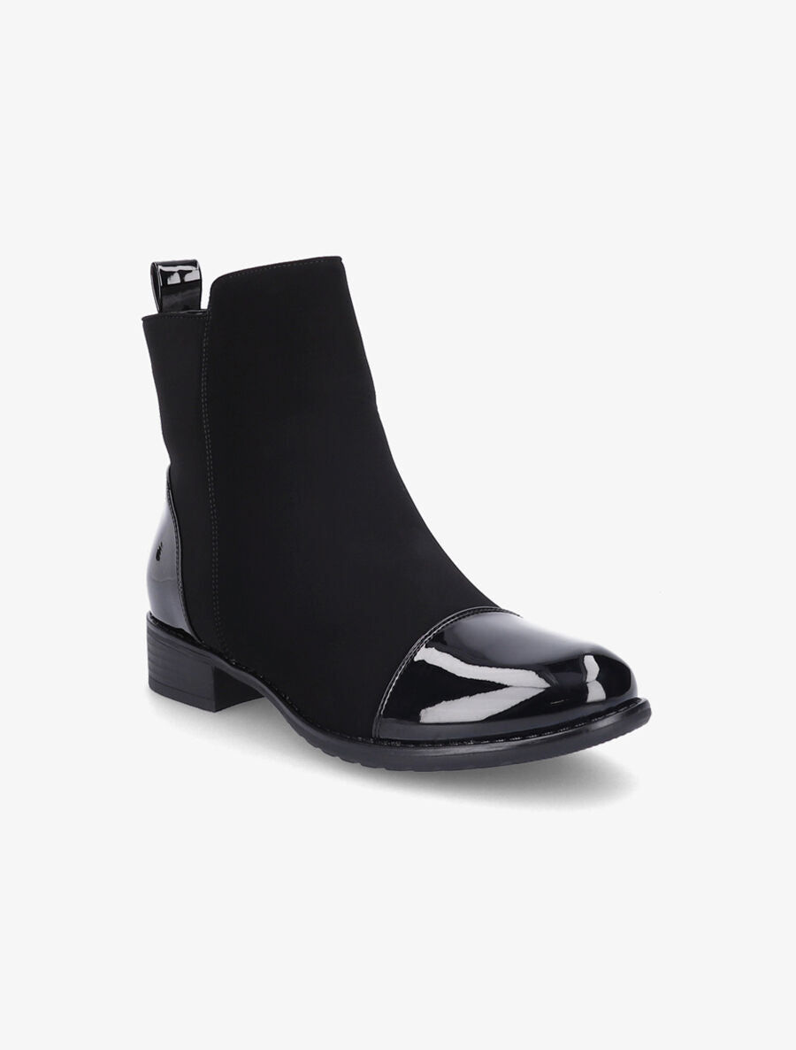 Bottines à bout vernis - Noir - 2