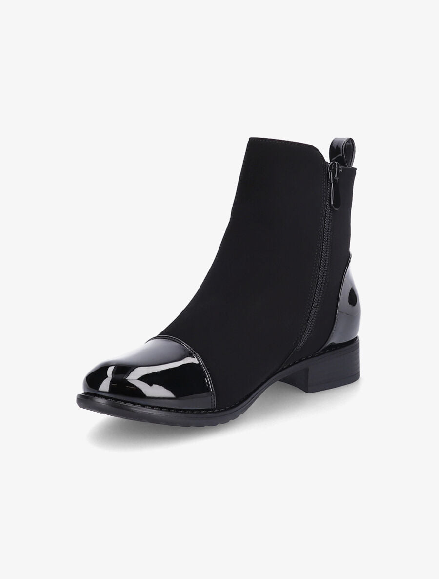 Bottines à bout vernis - Noir - 3