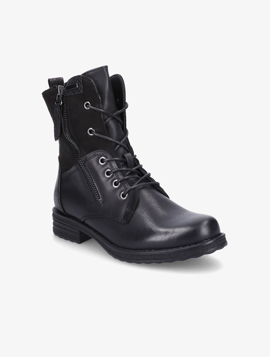 Boots montantes à lacets - Noir - 2