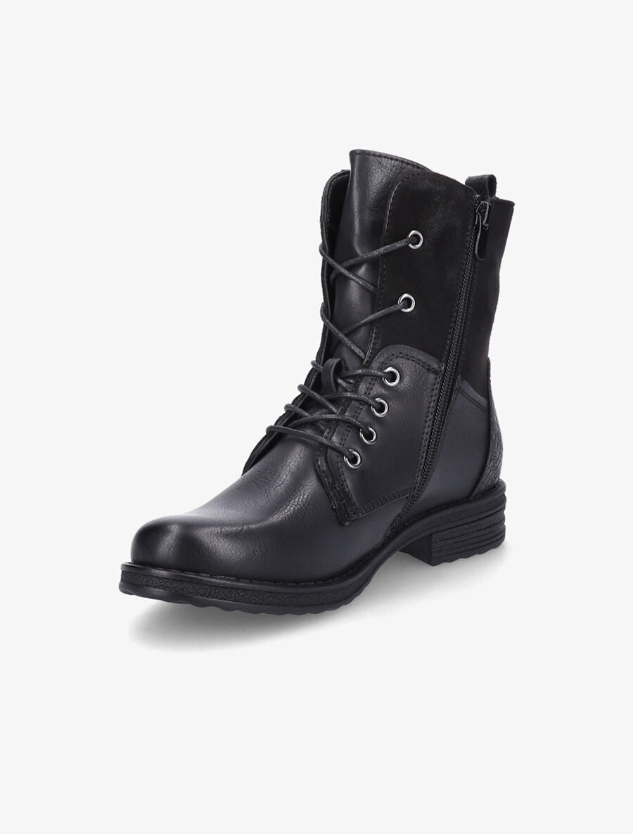 Boots montantes à lacets - Noir - 3