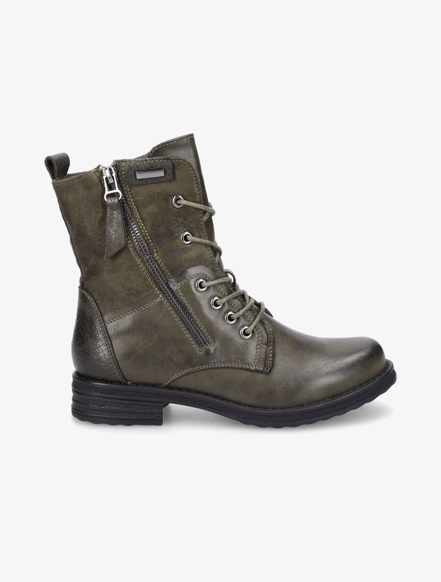 Boots montantes à lacets - Kaki - 1