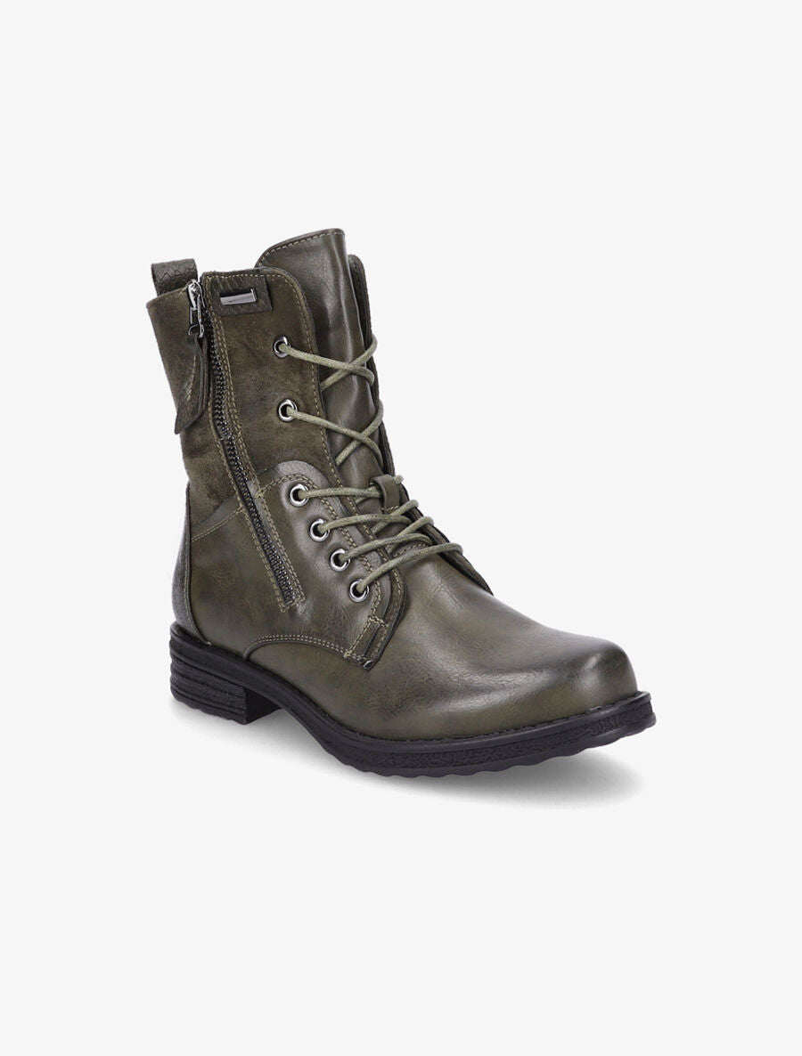 Boots montantes à lacets - Kaki - 2