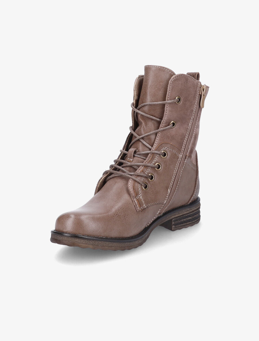 Boots montantes à lacets - Taupe - 3