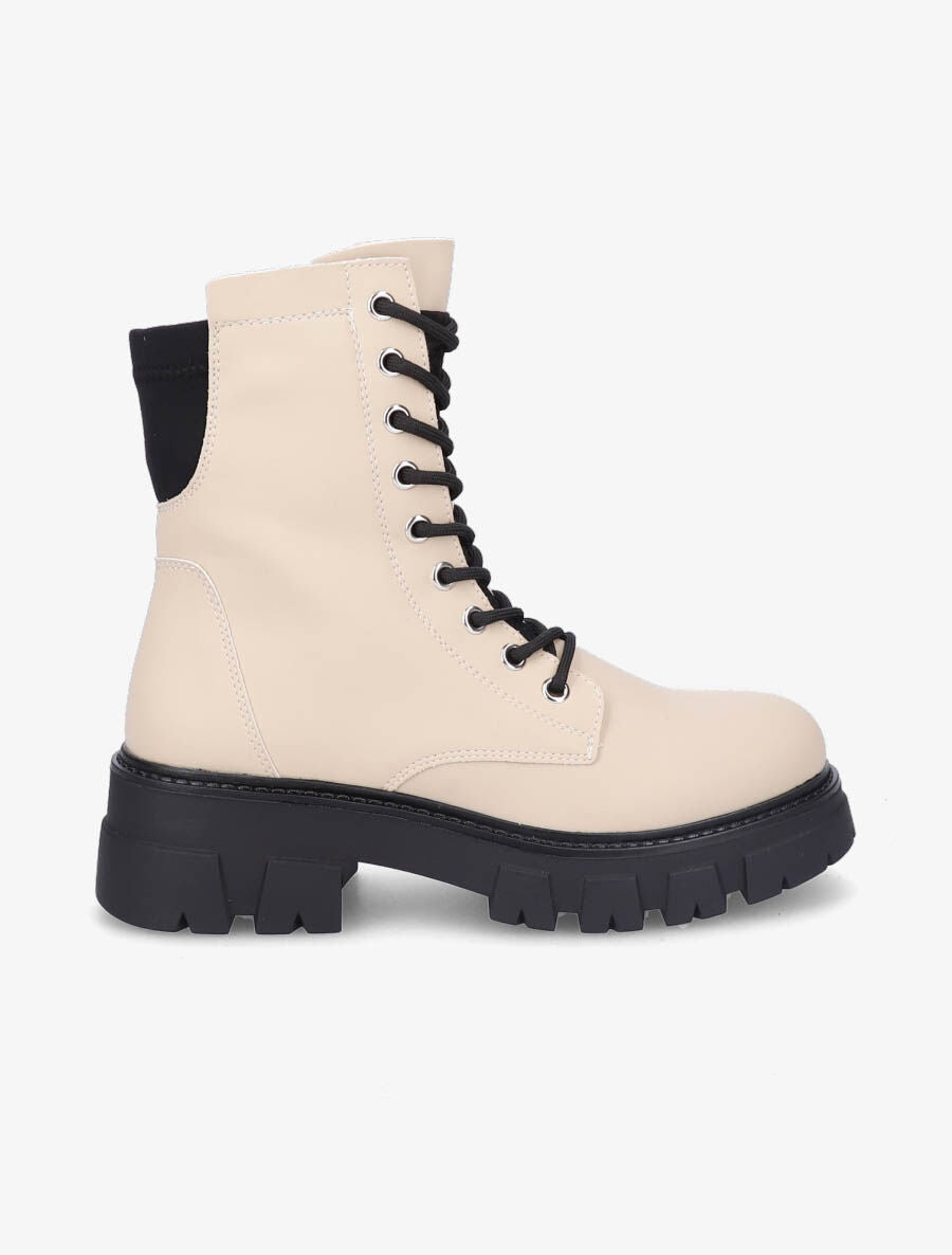 Rangers à semelle crantée - Beige - 1