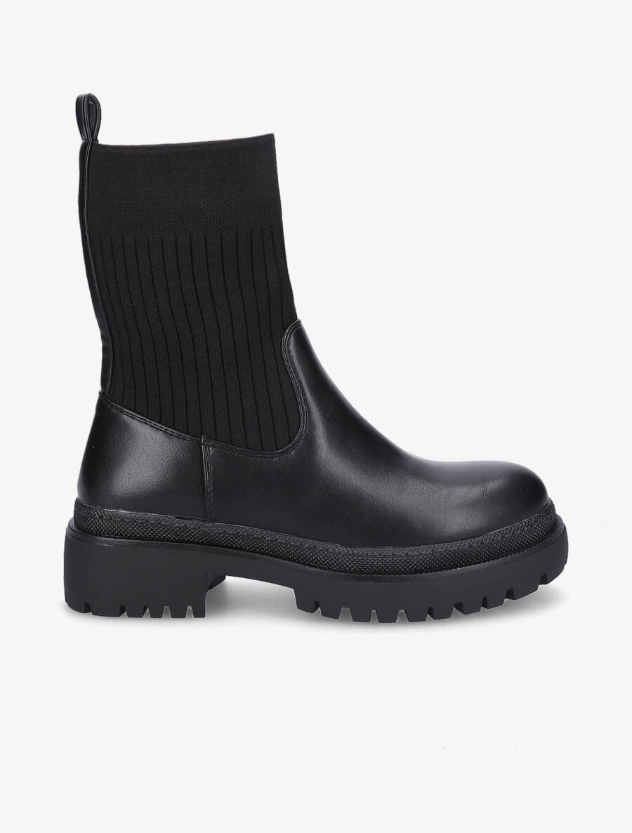 Boots bi-matière montantes - Noir - 1