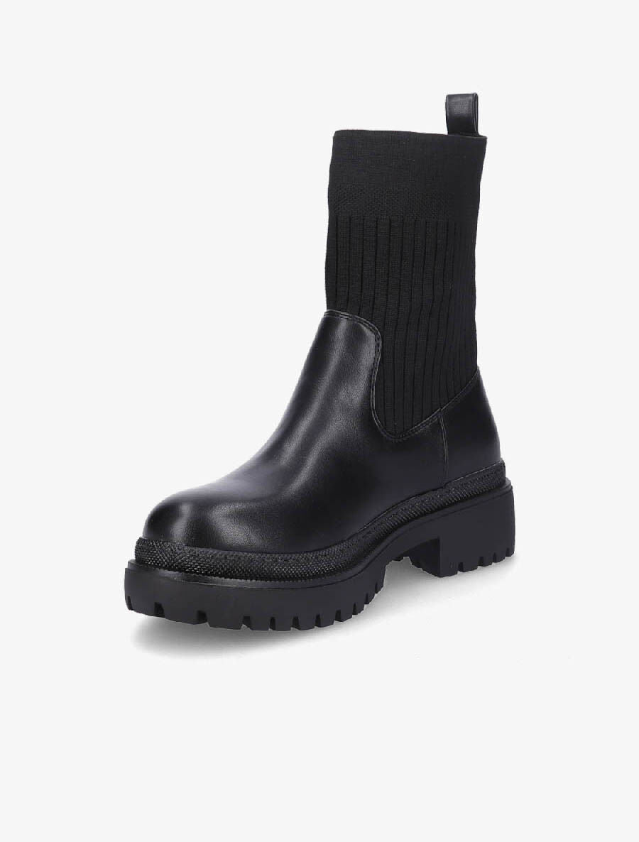 Boots bi-matière montantes - Noir - 3