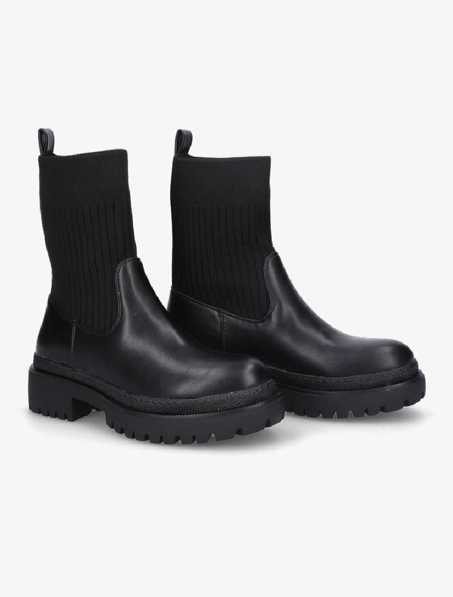 Boots bi-matière montantes - Noir - 4