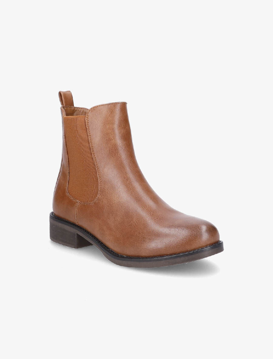 Bottines élastiquées - Camel - 2