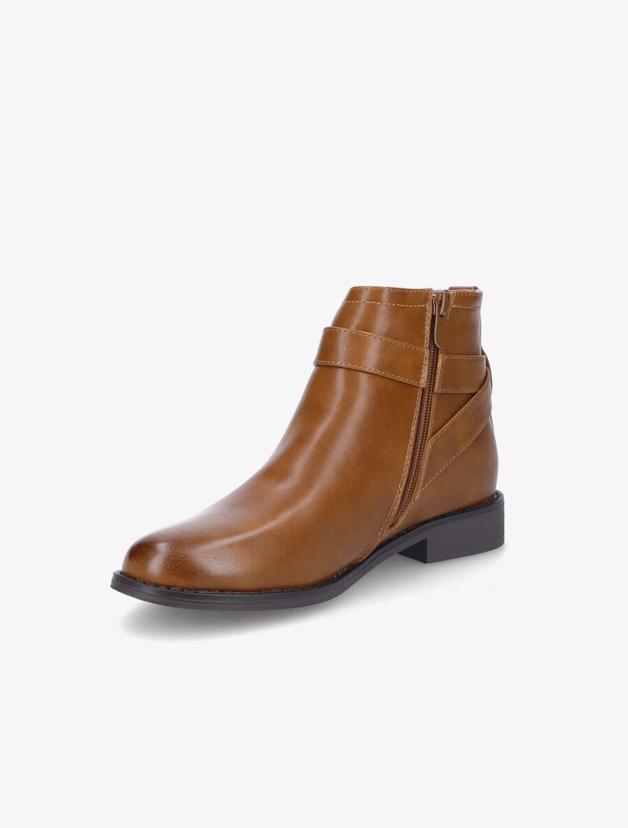 Boots à lanière à cadenas - Camel - 3