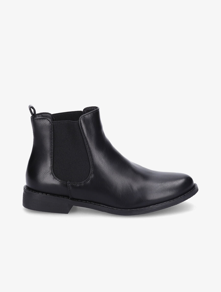 Chelsea boots basiques en simili - Noir - 1