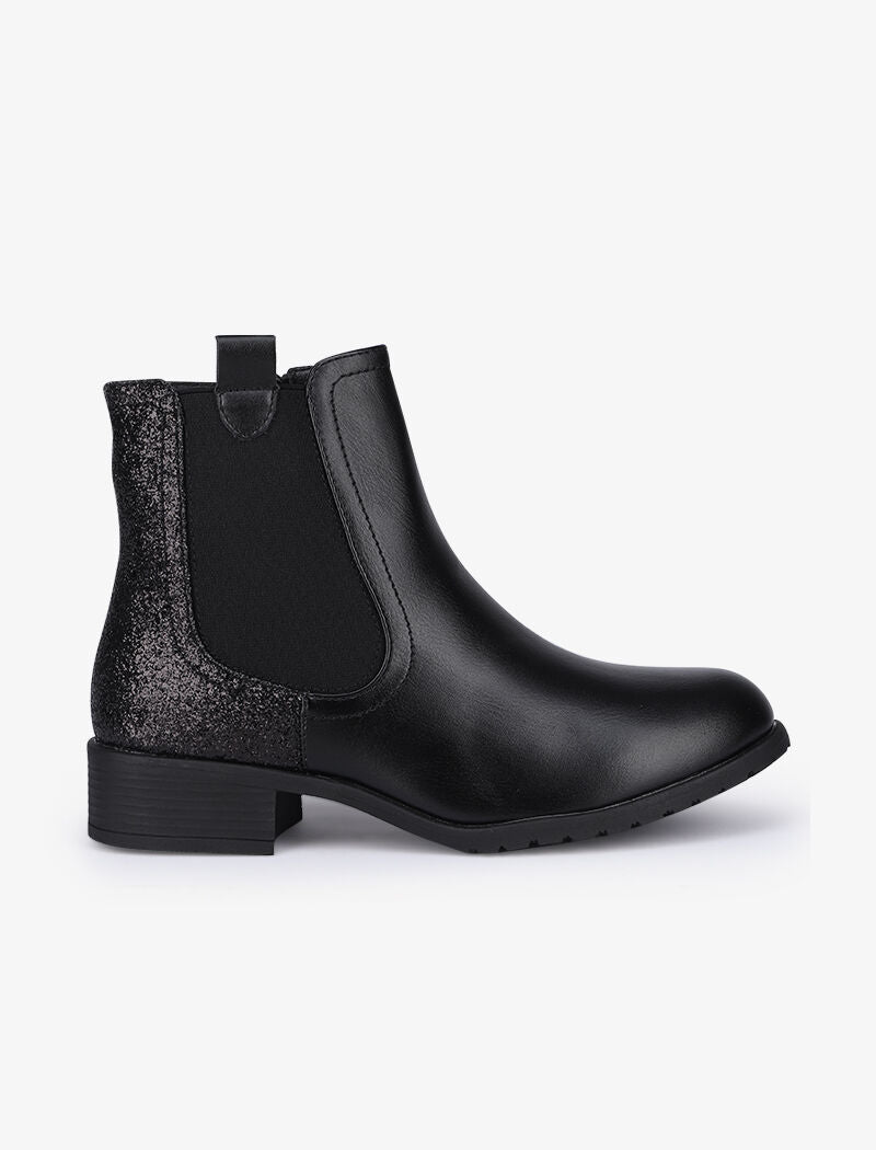 Bottines à contrefort pailleté - Noir - 2