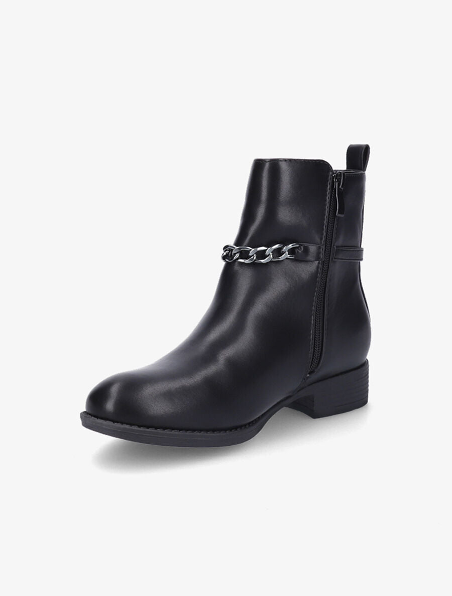 Bottines classiques à sangles en chaîne - Noir - 3