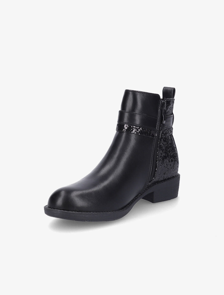 Bottines à contrefort pailleté - Noir - 3