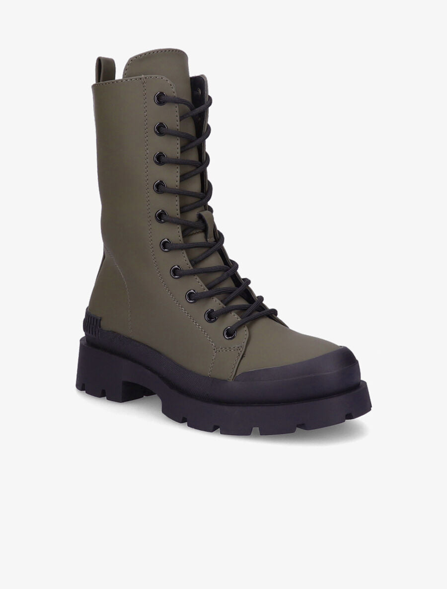 Boots montantes à lacets - Kaki - 2