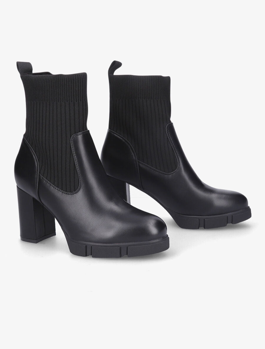 Bottines montantes à talon - Noir - 4