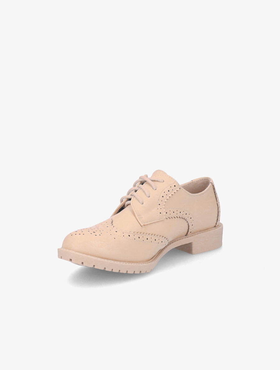 Derbies perforées - Rose poudré - 3