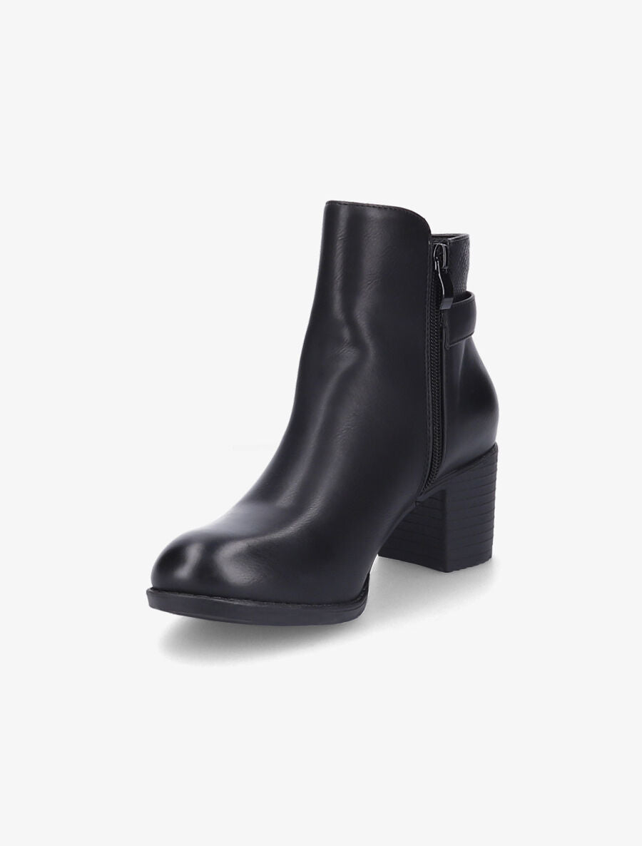 Bottines à empiècement python - Noir - 3