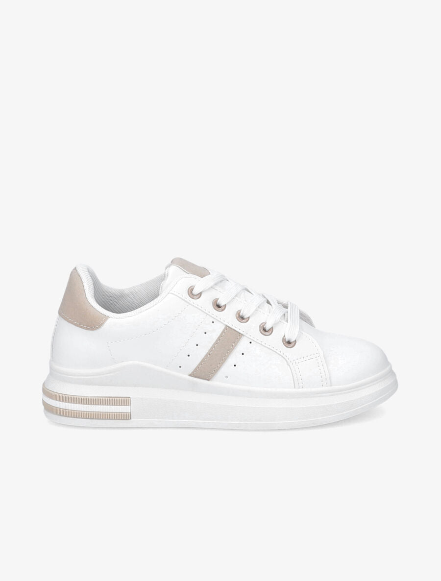 Tennis classique en simili - Beige - 5