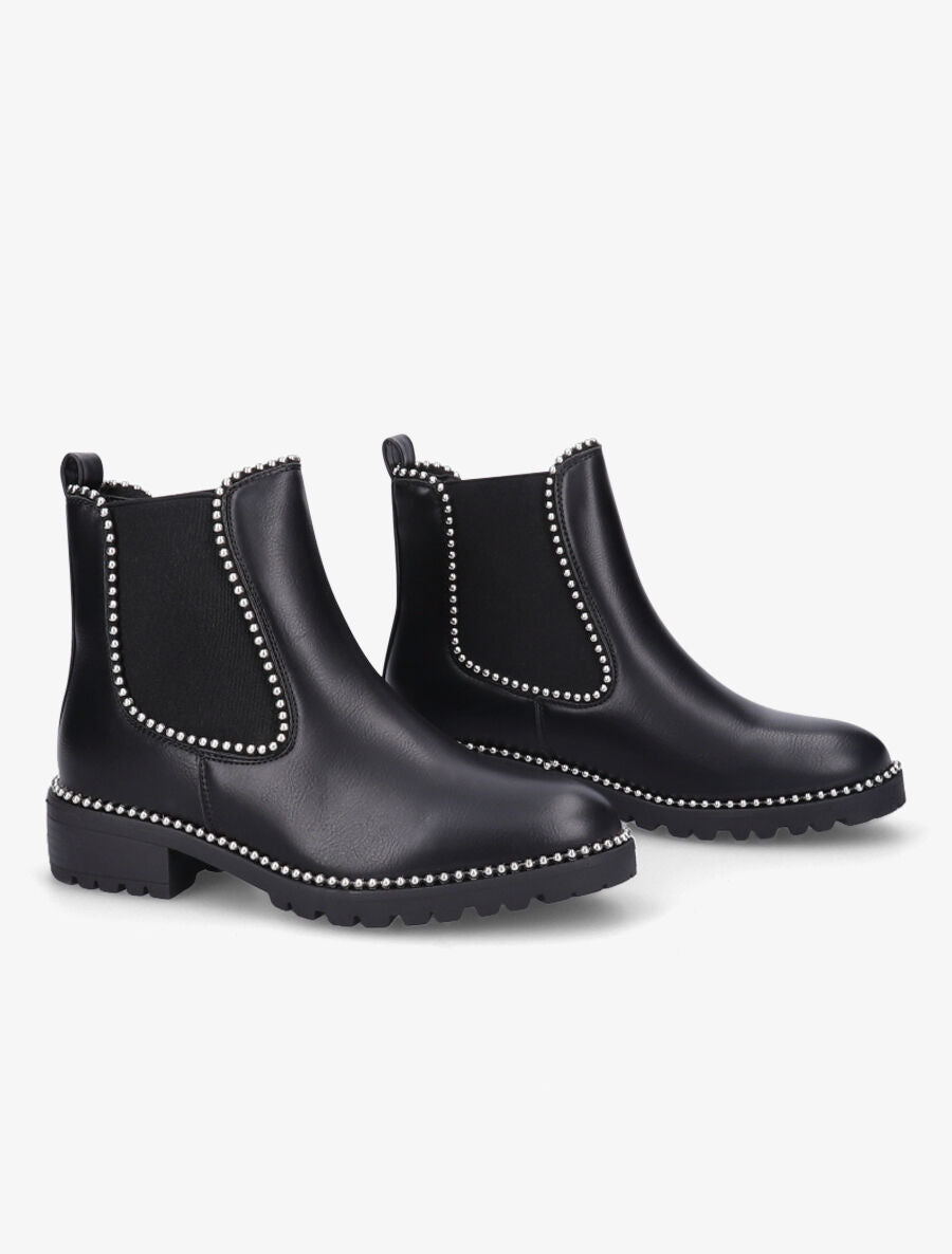 Chelsea boots à billes - Noir/argent - 4