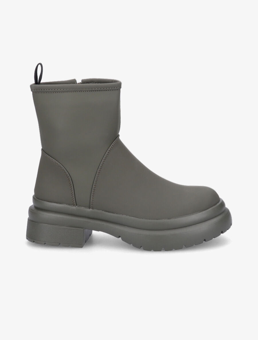 Bottines fourrées à zip - Kaki - 5