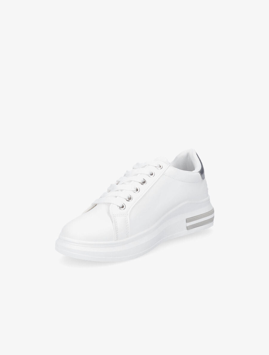 Tennis en simili à ornement pailleté - Blanc/argent - 3