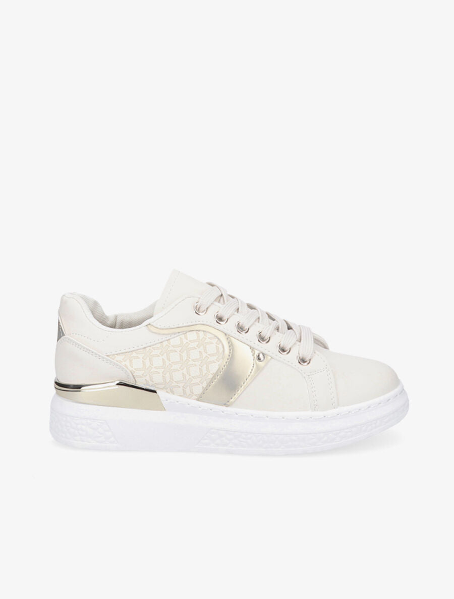 Tennis imprimé graphique - Beige - 5
