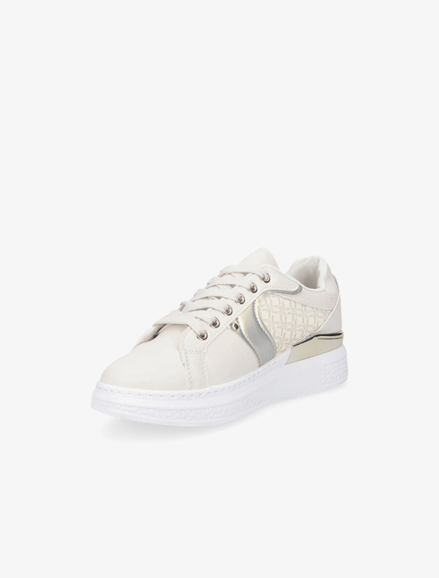 Tennis imprimé graphique - Beige - 3