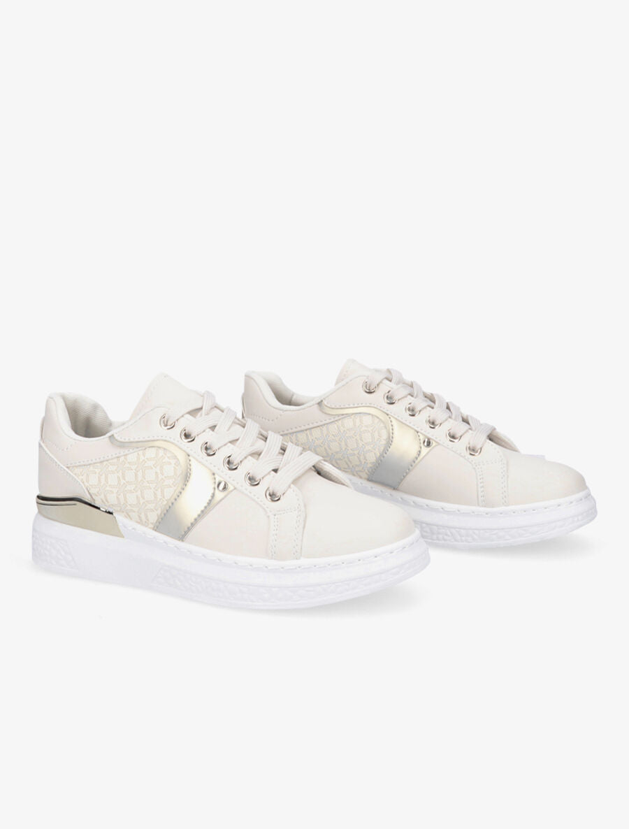 Tennis imprimé graphique - Beige - 4