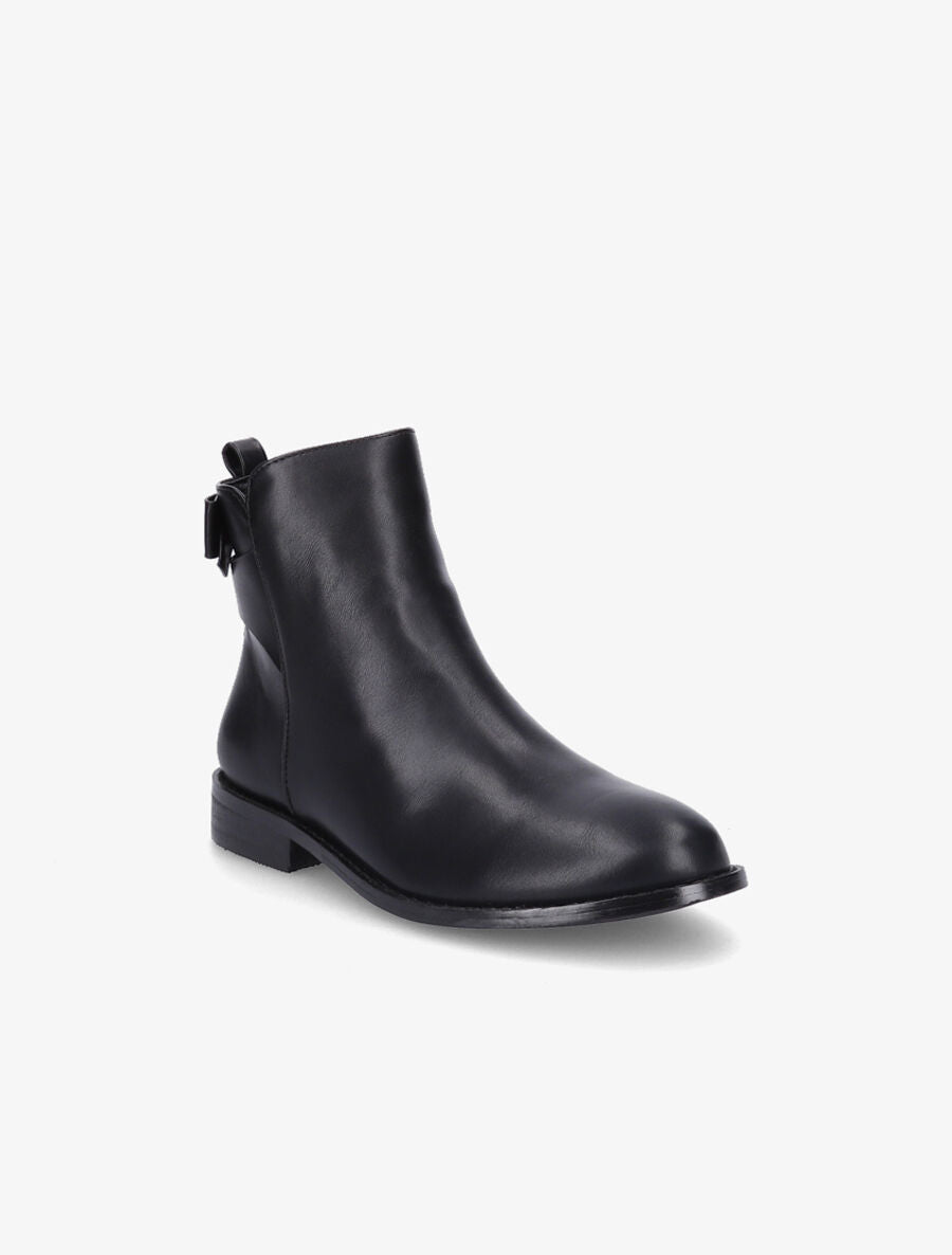 Bottines en simili à noeud - Noir - 2