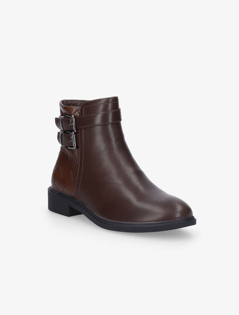 Boots effet osier tressé - Marron - 3