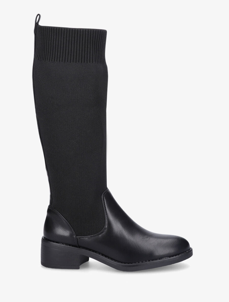 Bottes style chaussettes - Noir - 5