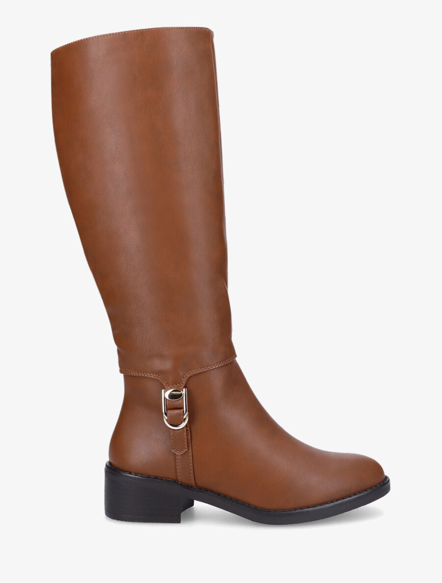 Bottes en simili cheville ornée d&