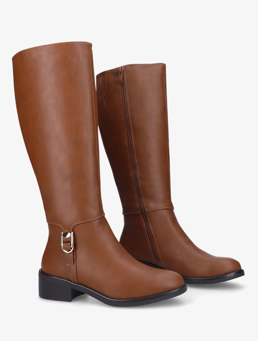 Bottes en simili cheville ornée d&