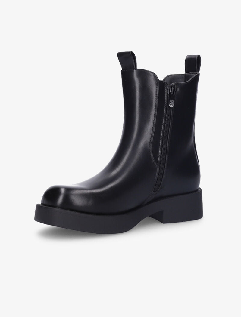 Boots montantes à côté élastiqué - Noir - 4