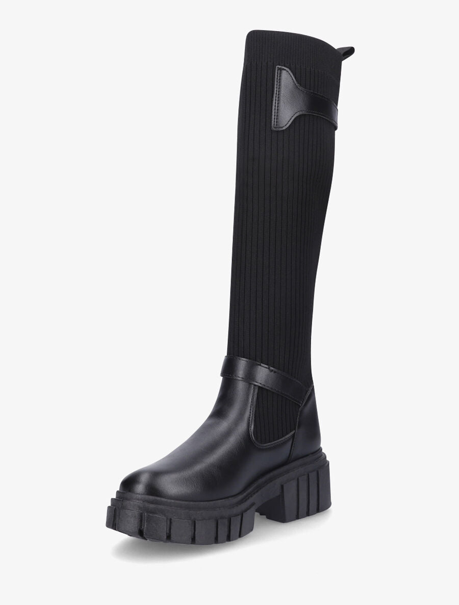 Bottes chaussettes à double sangles - Noir - 3
