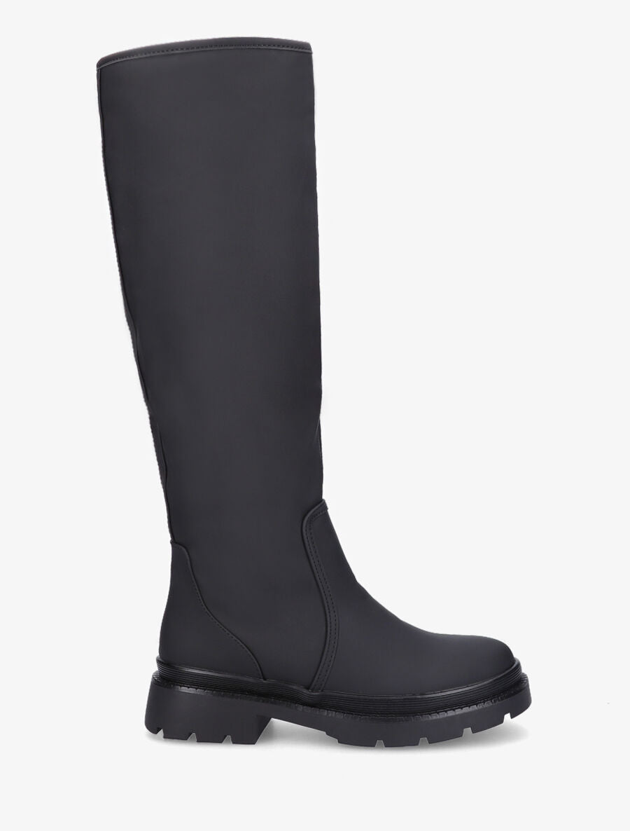 Bottes effet gomme à fermeture interieur cheville - Noir - 1
