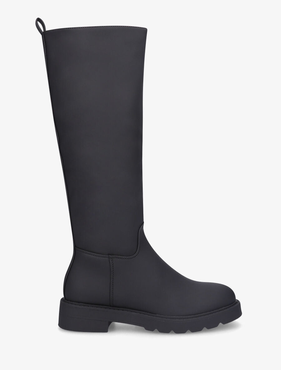Bottes en simili effet gomme - Noir - 1
