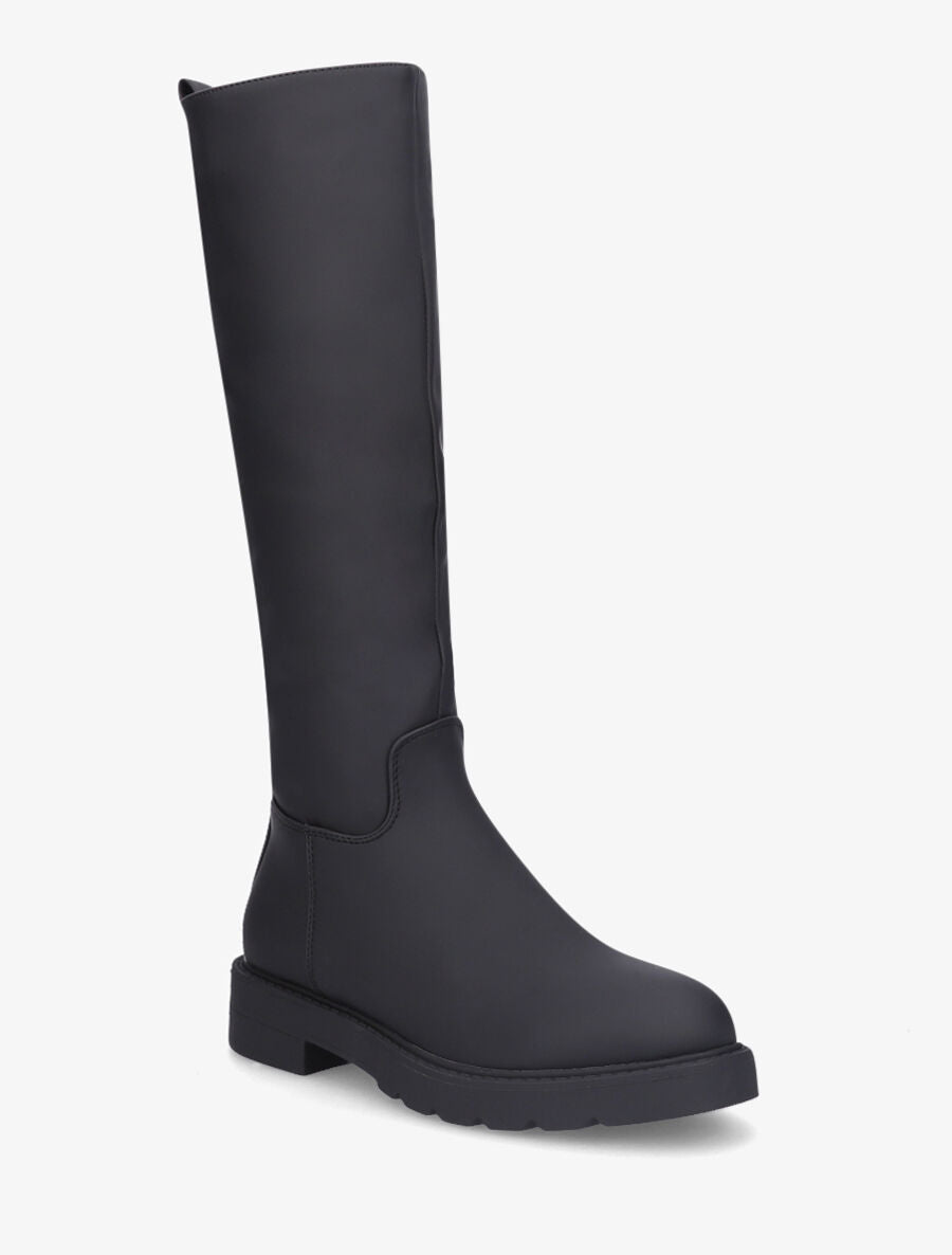 Bottes en simili effet gomme - Noir - 2