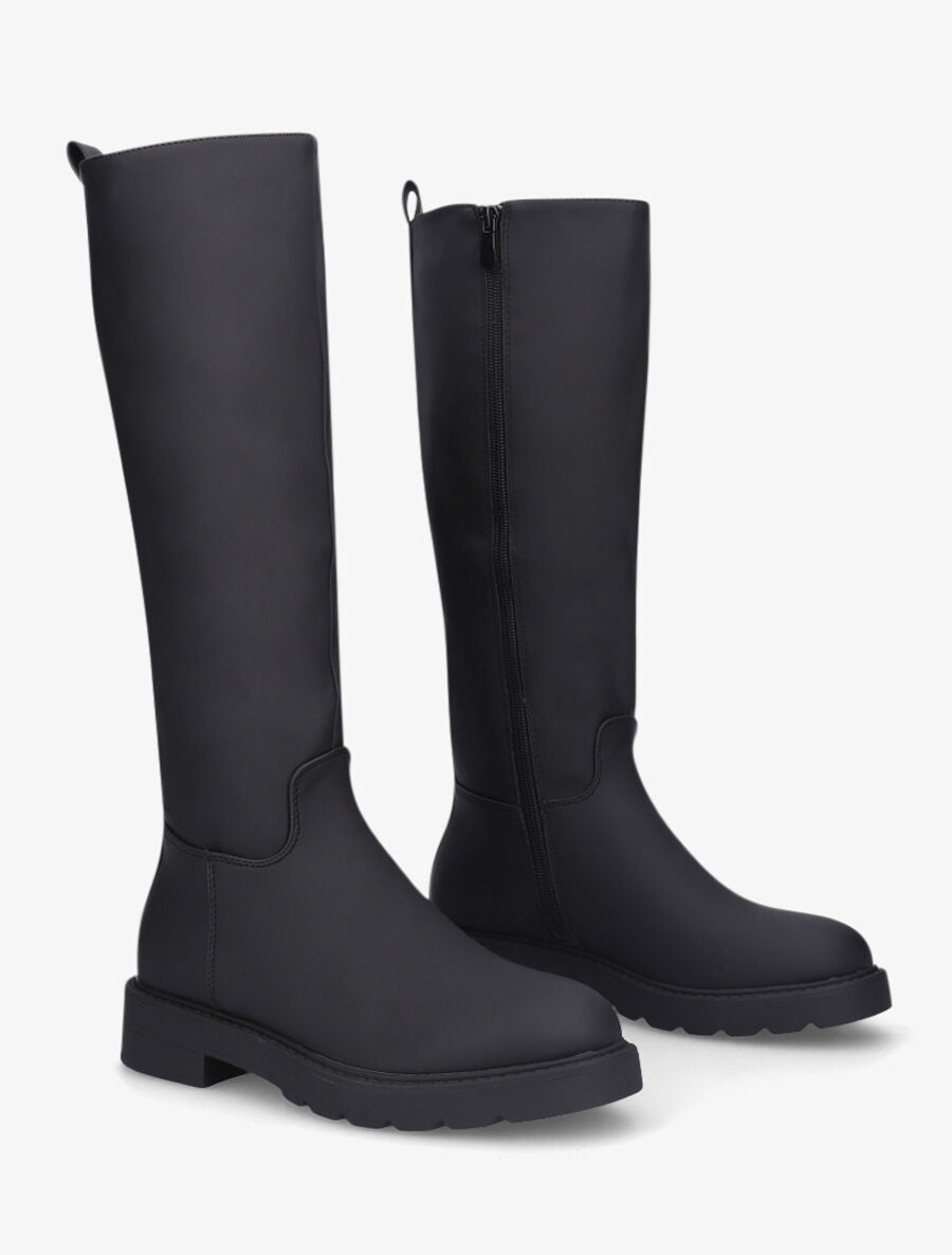 Bottes en simili effet gomme - Noir - 4