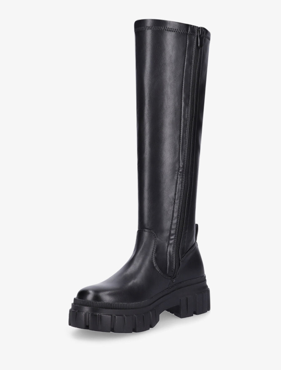 Bottes à plateforme et semelle crantées - Noir - 3