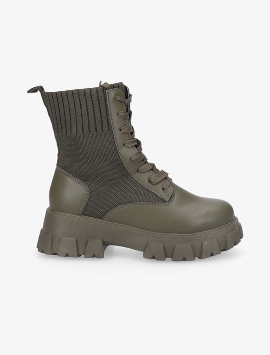 Rangers bi-matière - Kaki - 1