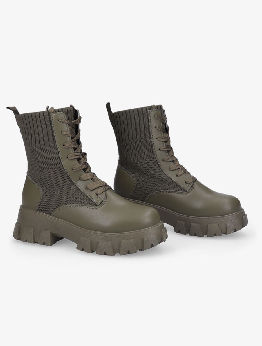 Rangers bi-matière - Kaki - 4