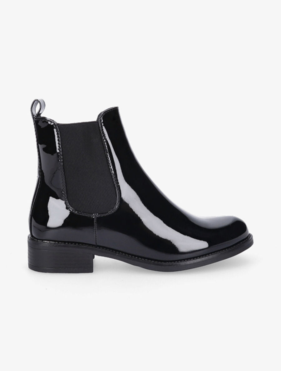 Boots style chelsea vernies - Noir - 5